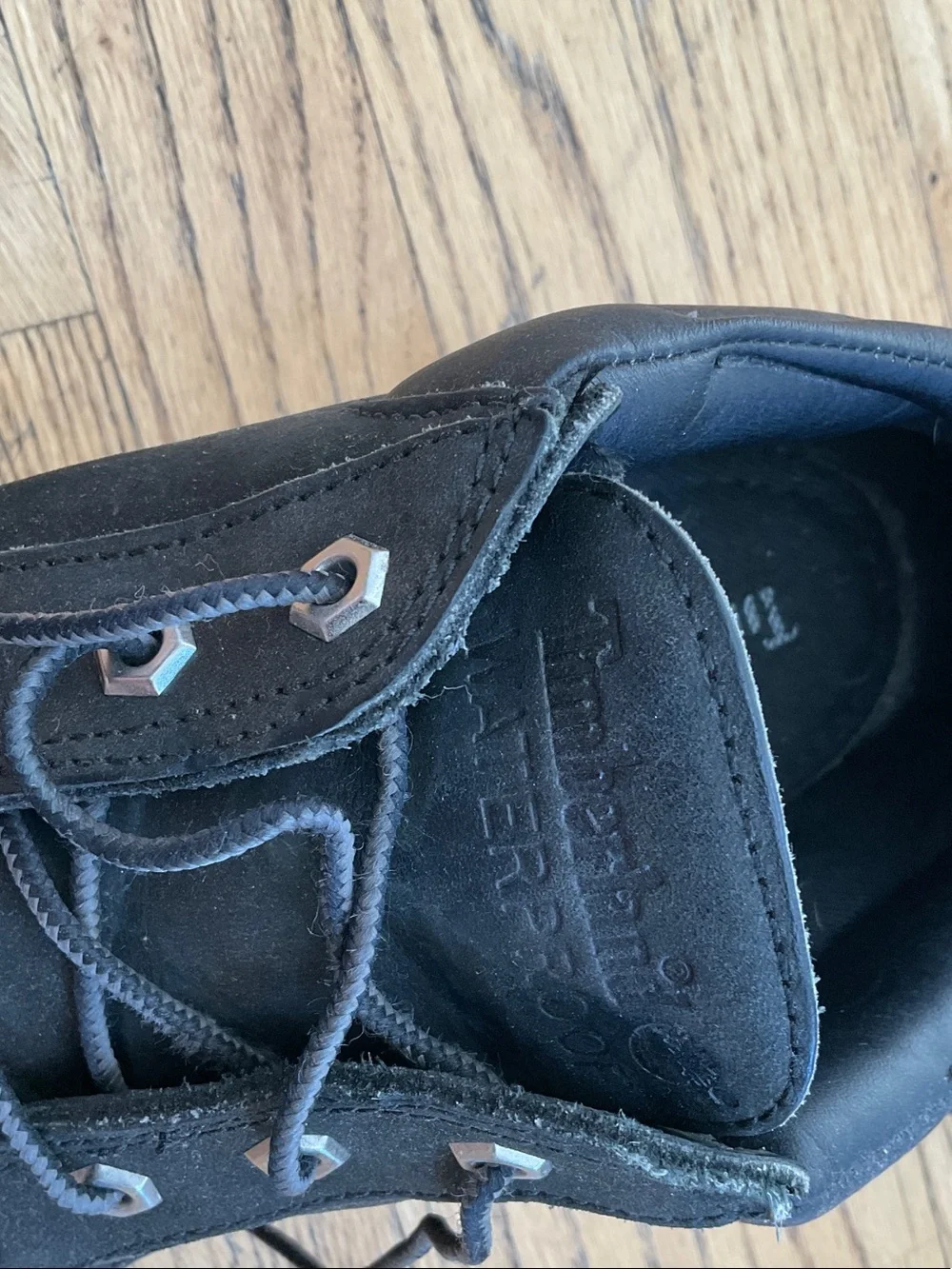 Timberland Black Lace-Up Waterproof Work Boots